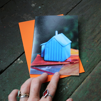 Kemi & Niko - Greeting Card Blue Range Hut
