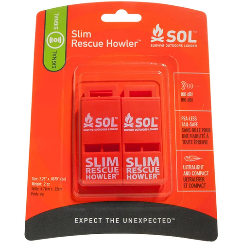SOL - Rescue Howler Whistle (2 pack)
