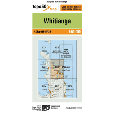 LINZ Topo50 - BA35 Whitianga