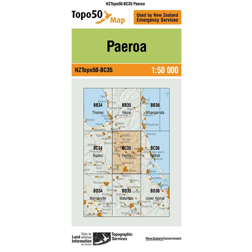 LINZ Topo50 - BC35 Paeroa