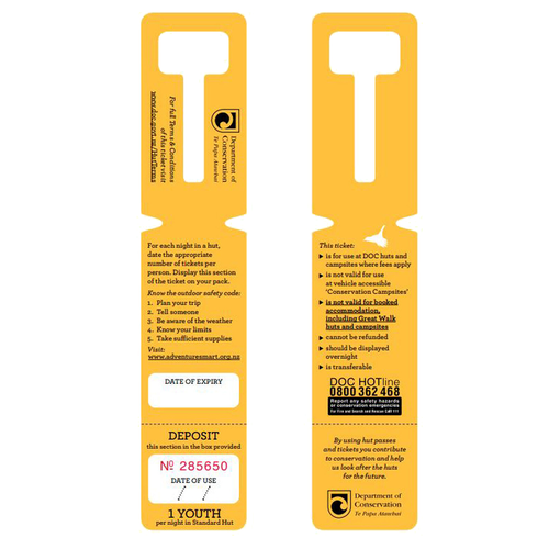 DOC - Youth Backcountry Hut Ticket