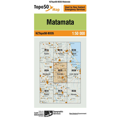LINZ Topo50 - BD35 Matamata
