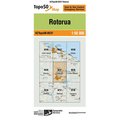 LINZ Topo50 - BE37 Rotorua
