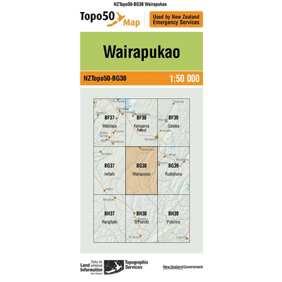 LINZ Topo50 - BG38 Wairapukao