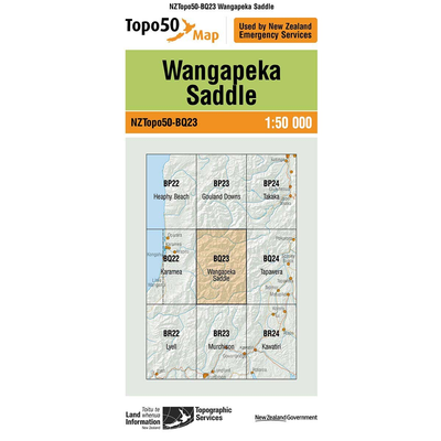 LINZ Topo50 - BQ23 Wangapeka Saddle