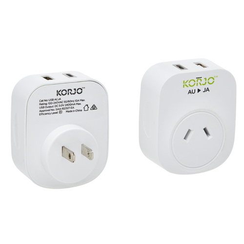 Korjo - USB A+C & Power Adaptor Japan