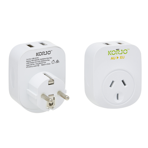Korjo - USB A+C & Power Adaptor Europe