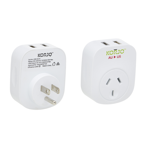 Korjo - USB A+C & Power Adaptor USA 