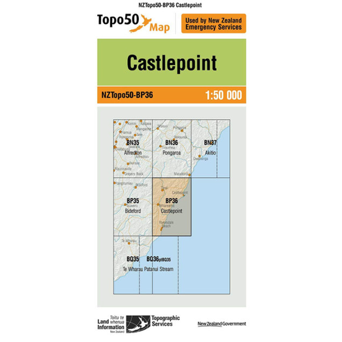 LINZ NZTopo50 BP36 Castlepoint