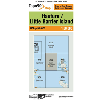 LINZ Topo50 - AY33 Hauturu / Little Barrier Island