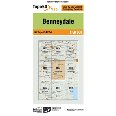 LINZ Topo50 - BF34 Benneydale