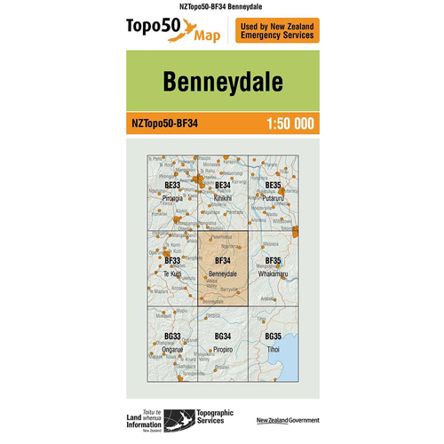 LINZ Topo50 - BF34 Benneydale