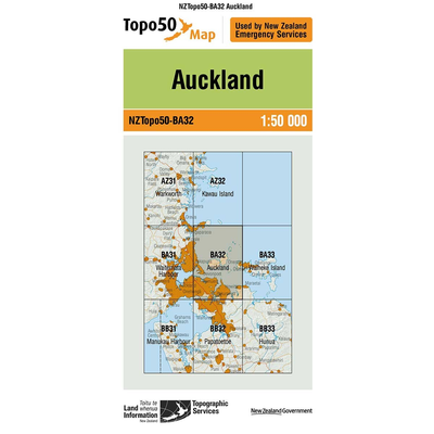 LINZ Topo50 - BA32 Auckland