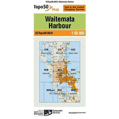 LINZ Topo50 - BA31 Waitemata Harbour