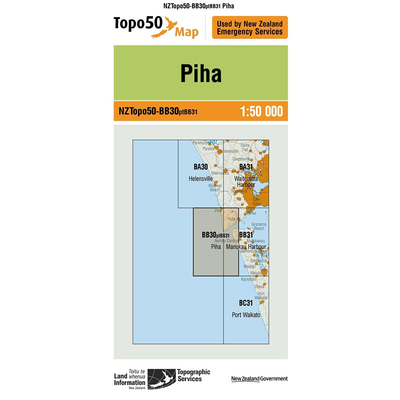 LINZ Topo50 - BB30 Piha