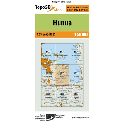 LINZ Topo50 - BB33 Hunua