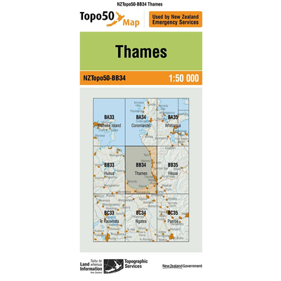 LINZ Topo50 - BB34 Thames