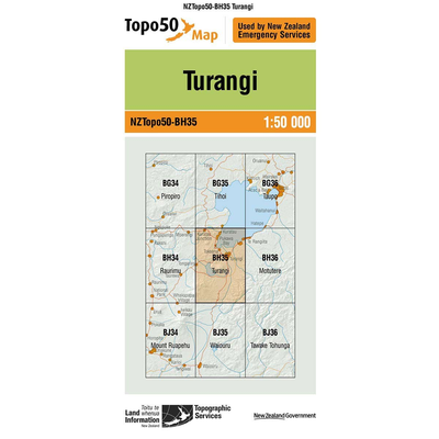 LINZ Topo50 - BH35 Turangi