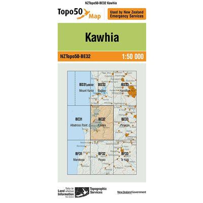 LINZ Topo50 - BE32 Kawhia