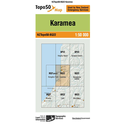 LINZ Topo50 - BQ22 Karamea