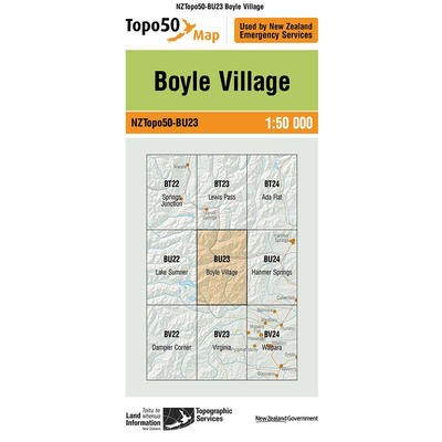 LINZ Topo50 - BU23 Boyle Village