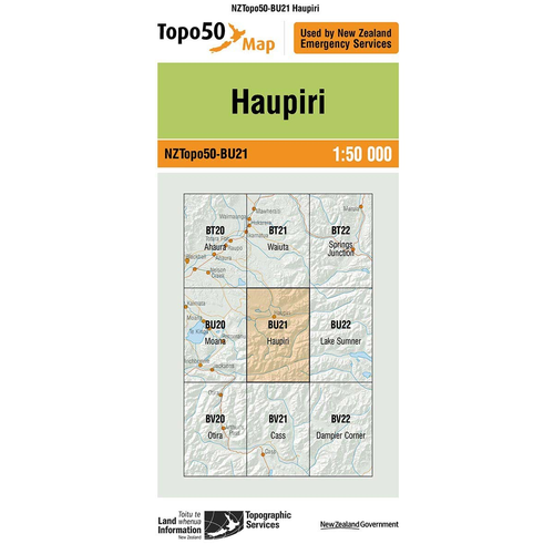 LINZ Topo50 - BU21 Haupiri