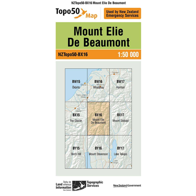 LINZ Topo50 - BX16 Mount Elie De Beaumont