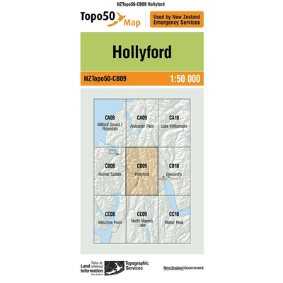 LINZ Topo50 - CB09 Hollyford