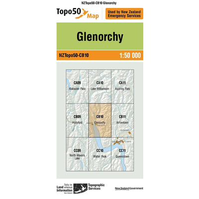 LINZ Topo50 - CB10 Glenorchy