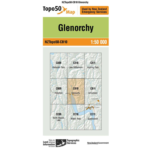 LINZ Topo50 - CB10 Glenorchy