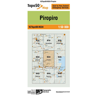 LINZ Topo50 - BG34 Piropiro