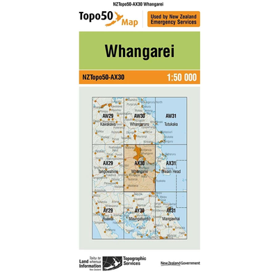 LINZ Topo50 - AX30 Whangarei