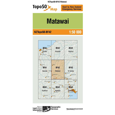 LINZ Topo50 - BF42 Matawai