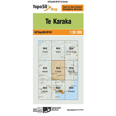 LINZ Topo50 - BF43 Te Karaka