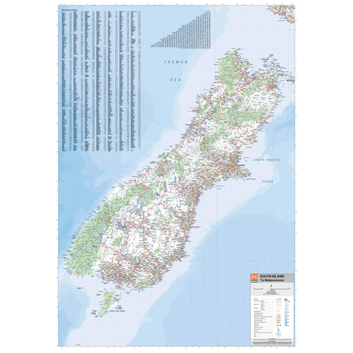 Hema - South Island 1:1000000 Map