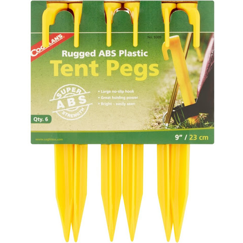 Coghlans - 9" ABS Tent Pegs (6 Pack)