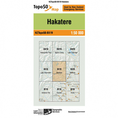 LINZ Topo50 - BX19 Hakatere